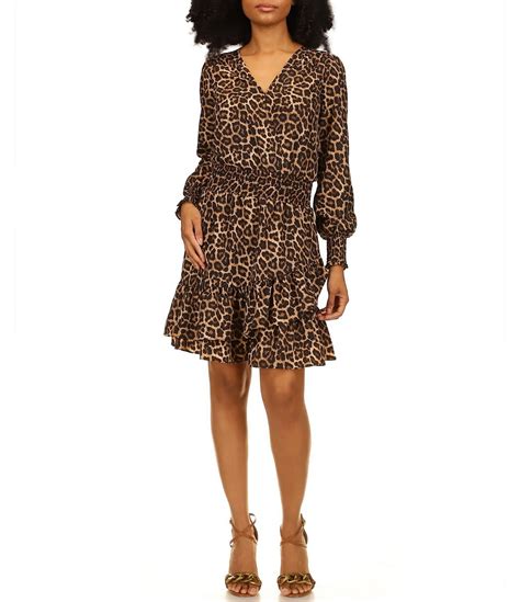 michael kors animal print short sleeve basics dress 98 retail|macy's Michael Kors.